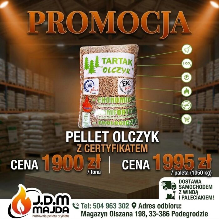 Pellet Olczyk w promocyjnej ceni | JDM Majda hurtownia pelletu